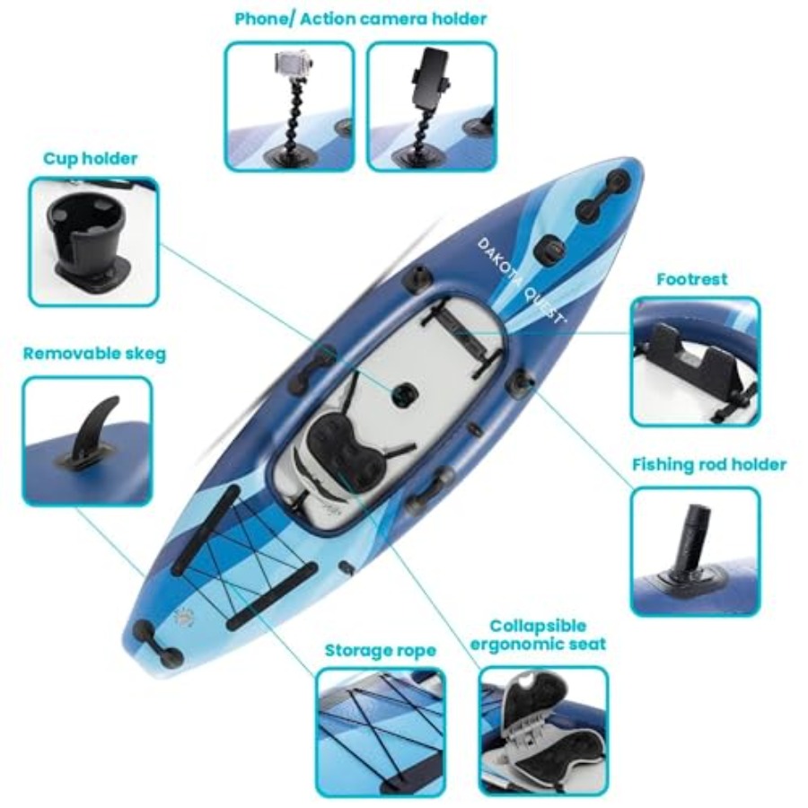 Sit-On-Top Inflatable Kayak Da - Fishing Kayak Sit On Top ulasan dan harga