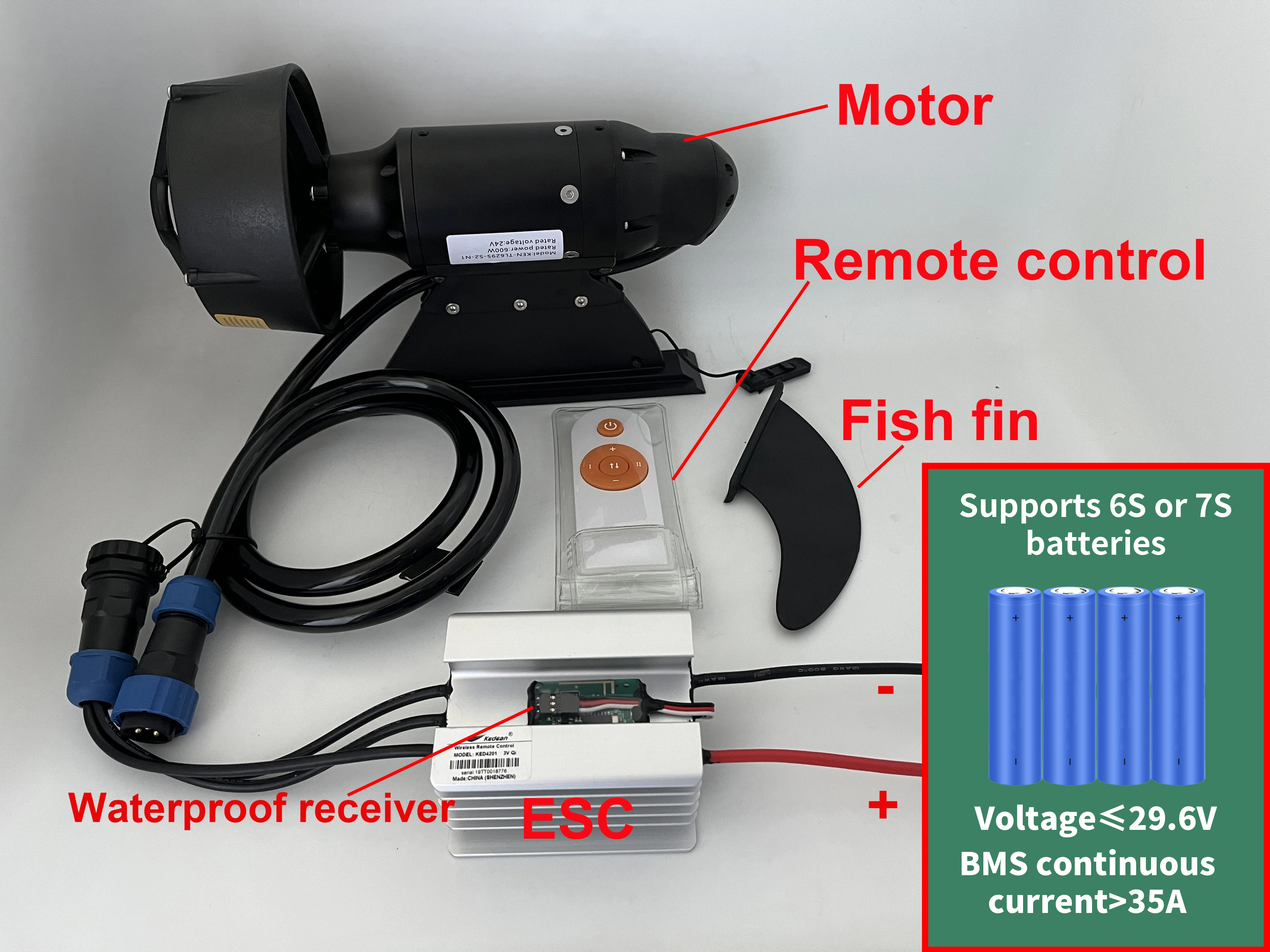 380W 600W Electric Fins Stand  - Fishing Kayak Cart ulasan dan harga