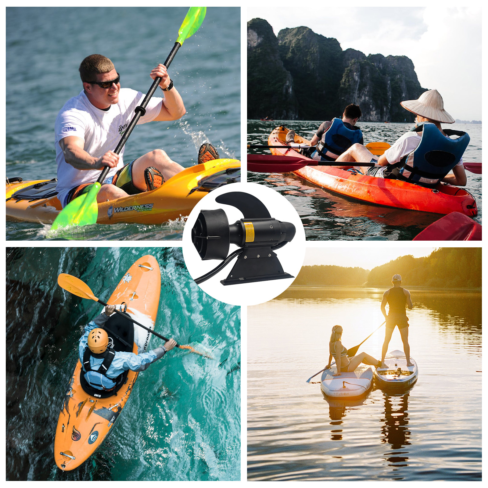 380W 600W Electric Fins Stand  - Fishing Kayak Cart ulasan dan harga