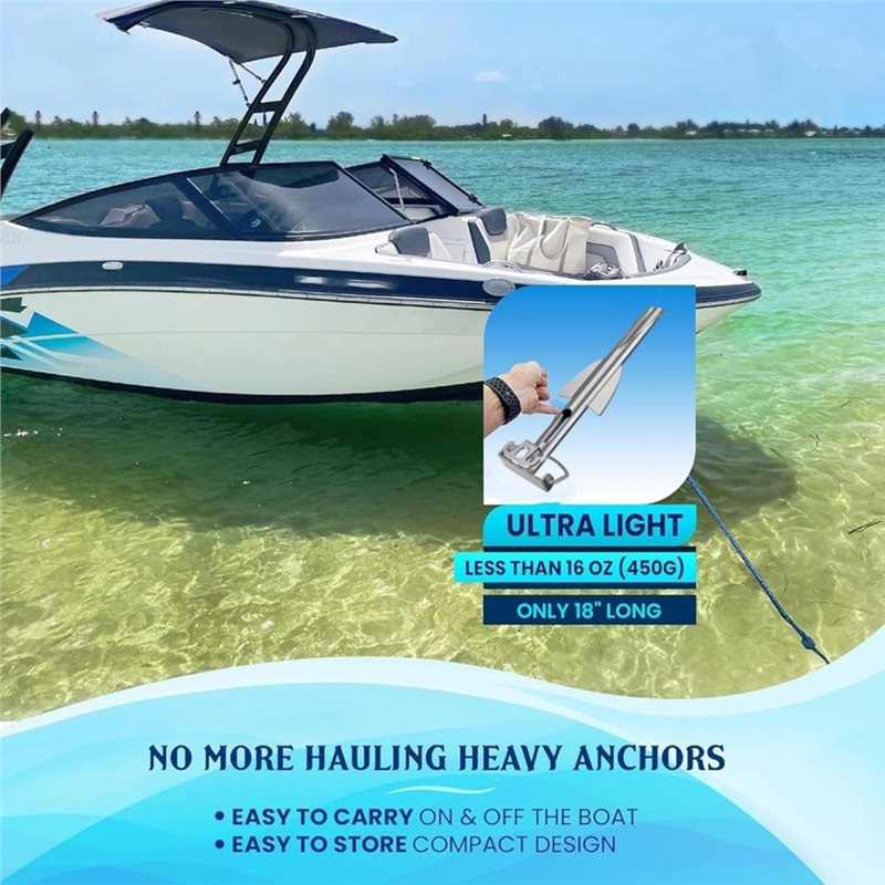A12E-Shallow Water Boat Anchor - Fishing Kayak Anchor ulasan dan harga